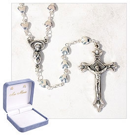 Heart Shaped Crystal Rosary
